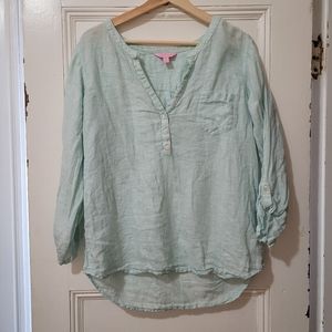 Lily Pulteney Linen Shirt